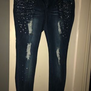 Jewel studded jeans